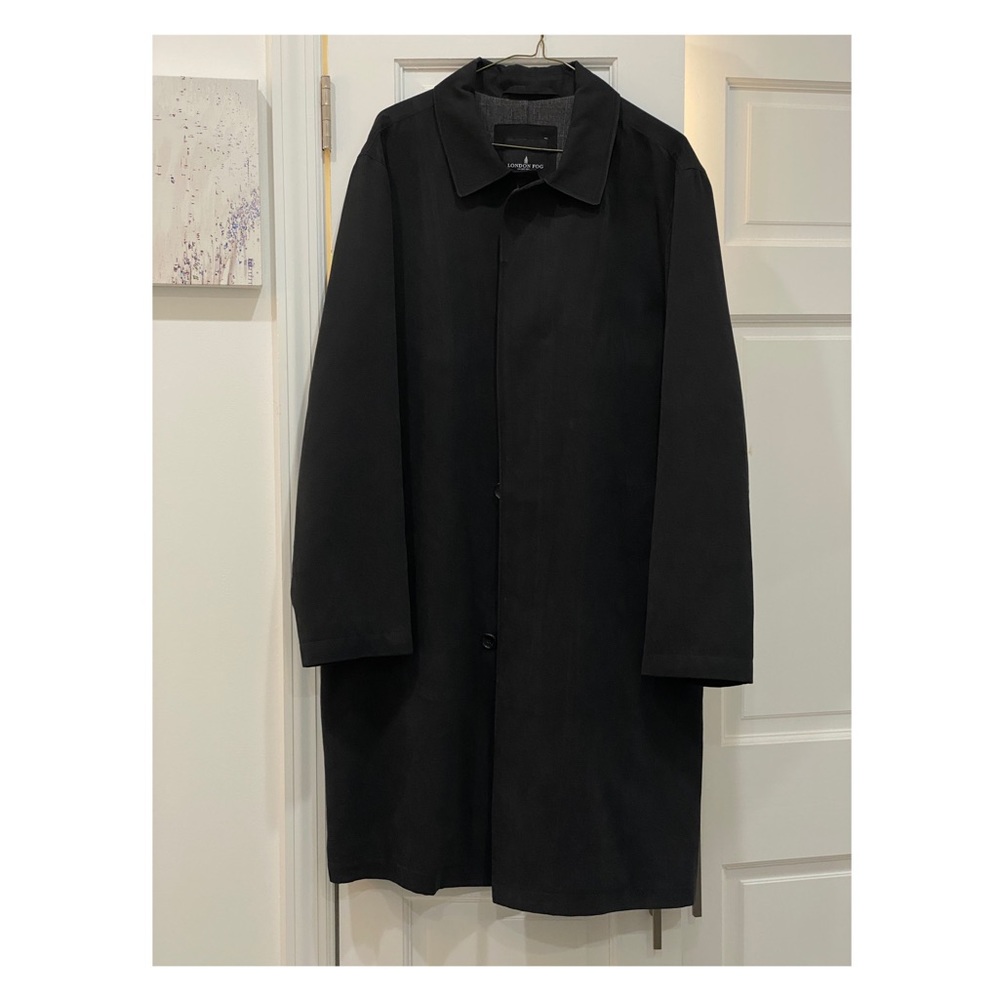 London Fog Men’s Black Water Resistant Trench Coat